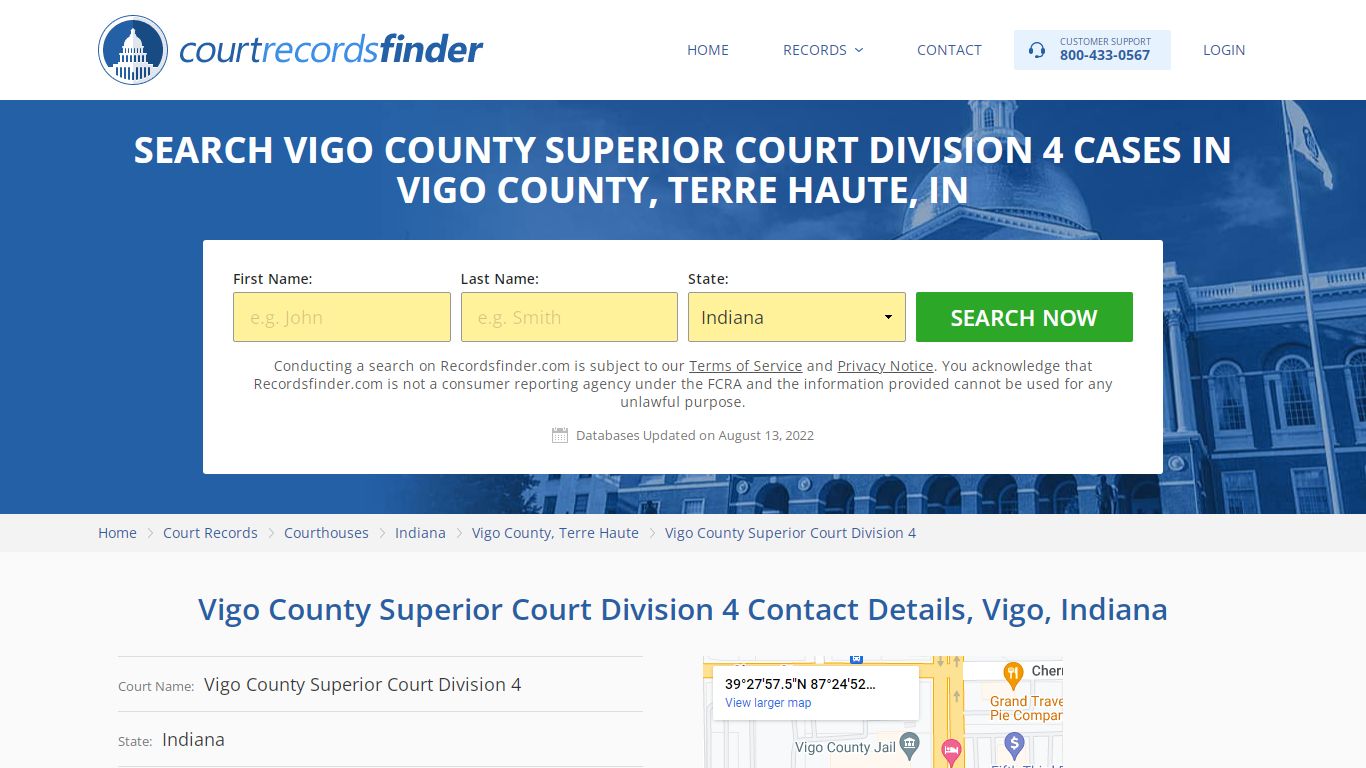 Vigo County Superior Court Division 4 Case Search - Vigo ...